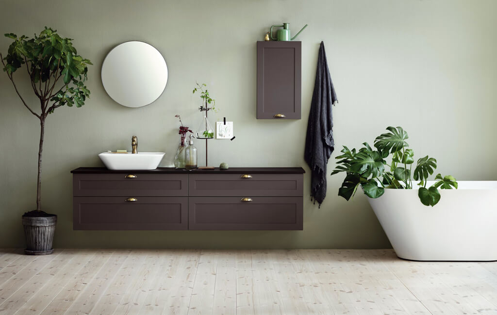 Svedbergs stil kommod tvättställ spegel badrum